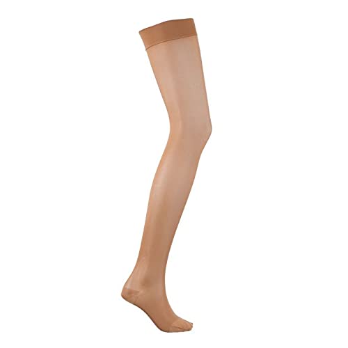 SchollSoftgrip Ultima Class 1 Thigh Length Compression Stockings, Natural, Closed Toe