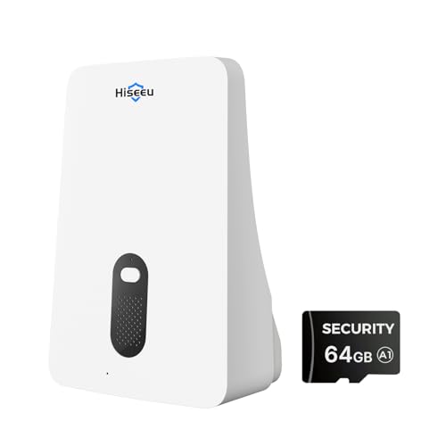Hiseeu Home Base with 64G SD Card,Supports Dual Storage of SD Card and HDD，Local Expandable Storage up to 8TB，Security Product Compatibility, Advanced Encryption,2.4 GHz/ 5.8GHz Wi-Fi, No Monthly Fee