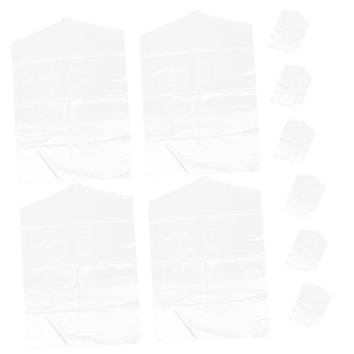 10pcs Dry Clean Suit Garment Bags Gusseted Dustproof Jacket Covers Hanging Pouches for Clothes Storage
