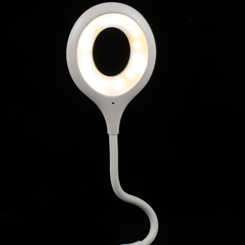 Angoily Lámpara De Cuello De Cisne Flexible Usb Luces Activadas Por Voz, Luz De Lectura Nocturna Blanca Regulable Para Cama, Control Inteligente Por Voz, Compacta y Portátil