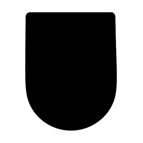 AQUALONA® Premium Thermoplastic Toilet Seat Soft Close Hardwearing Seat with One Button Hinge Release D Shaped Easy to Clean Simple Installation Top and Bottom Fittings (Black - D Shape)