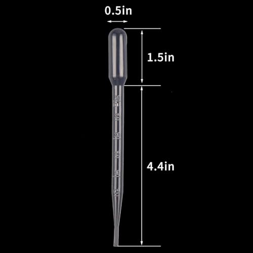 Image of Plastic Transfer Pipettes 50 Pieces 3ml with pH Test Paper (80 Sheets) - Disposable Droppers for Laboratory, Science Experiments & Daily Use (50 Dropper + 80 Sheet pH Paper Booklet)
