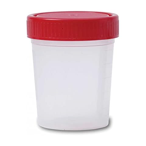 10 Botes Estériles de Plastico Para Análisis de Orina Con Tapa De 150 Ml Cover
