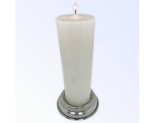 Suporte Para Vela 7 Dias 18 Cm Vidro Transparente Alumínio