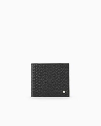 Armani Exchange Men's Embossed Logo Bifold Nero-Black, One Size, Small