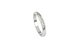 QUIMERA JEWELRY MIR Anillo Oro Blanco 14kt con 15 Diamantes Talla Brillante de 0,015 Quilates/Unidad | Anillo Compromiso Oro Blanco y Diamantes