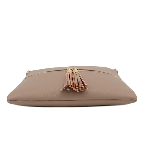 Image of DELUXITY Lightweight Medium Crossbody Bag with Tassel | Lightweight