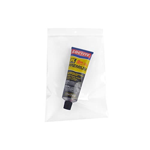 Clear Hang Hole Poly Bag, Reclosable Plastic Bags, 6 X 9 Inch, 4 Mil, 1000 Pack #TOP20