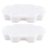 Tofficu 2 Stück Waben Eiswürfelform mit 12 Gittern Transparente Silikon Eiswürfelform mit Deckel...