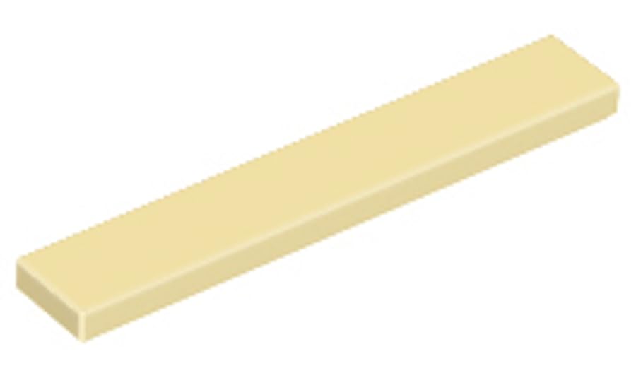 LEGO Tile 1 x 6, Part Number 6636 (Tan, 5, Bricks) โ image 1