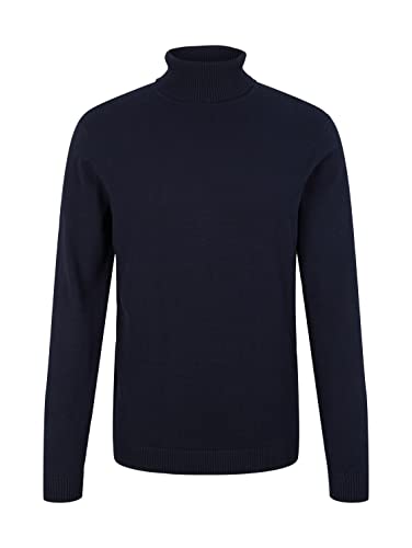 TOM TAILOR Herren Basic Rollkragenpullover 1032304, 10668 - Sky Captain Blue, M