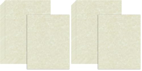 Image of 120 Sheets Parchment Paper for Certificates, 8.5 inch x 11 inch, 100 GSM Double-Sided Stationery Paper for Resumes & Diplomas, Printer-Friendly (Ivory) (Pack of 2)