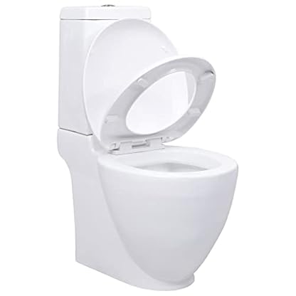 WYIPENGF Sanitärarmaturen Keramik WC Rücklauf Wasserfluss Weiß – Bild 4
