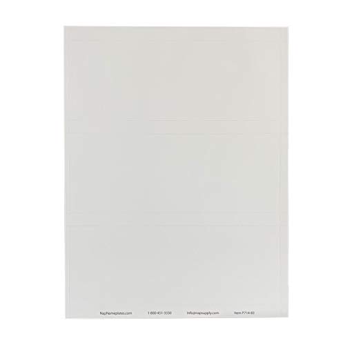 Perforated Paper Nameplate Inserts, Pack of 20 (8" x 3")