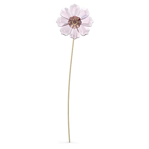SWAROVSKI Garden Tales Cosmos Single Flower Figurine, Light Purple Swarovski Crystal Petals with a Gold-Tone Finish Stem, Part of the Swarovski Garden Tales Collection