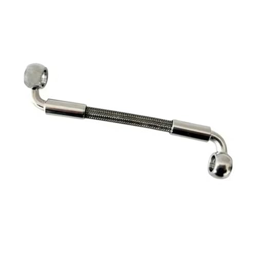 Tuyau d'huile tressé en acier inoxydable pour frein de moto de 430 cm avec banjos coudés 90°