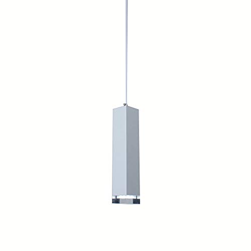 Lámpara de techo colgante tubo LED negro para mesa de comedor y pasillos
