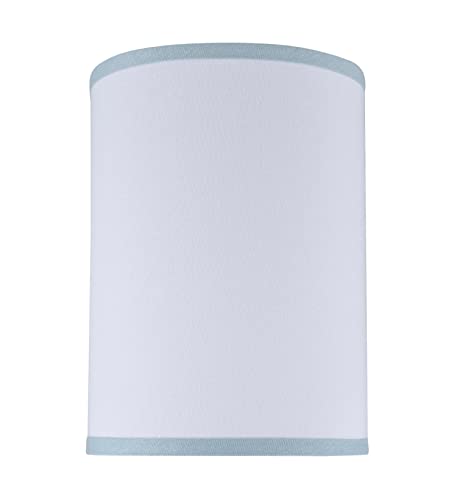 One-Day Sale: Up to 70% Off Aspen Creative 31111 Transitional Hardback Drum (Cylinder) Shape Spider Construction Lamp Shade in White, 8" wide (8" x 8" x 11")