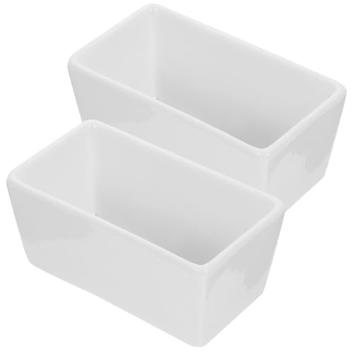 HOLIDYOYO 2pcs Candy Jars Rectangular Sugar Containers for Coffee Dishwasher Safe Smooth Edges High-grade Material for Safe Use for Kitchen Cafe