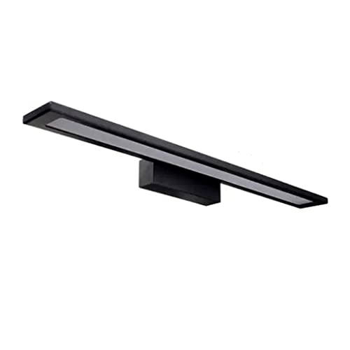 Lampe murale LED pour salle de bain miroir en aluminium noir acrylique