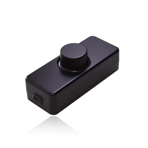 Dimmschalter, Einbau-Dimmer, Universal Dimmer, Rotary Phasenabschnittsdimmer für dimmbare Lampen, Glühlampe und Halogenlampe, Dimmer Schalter 220-240V Dimmer für Lampen, Schwarz