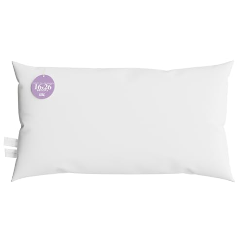 16x26 inch Rectangle Throw Pilow by Looms and Linens with Down Alternative Sham Pillow Insert - Pack of 1 America Made Pillows