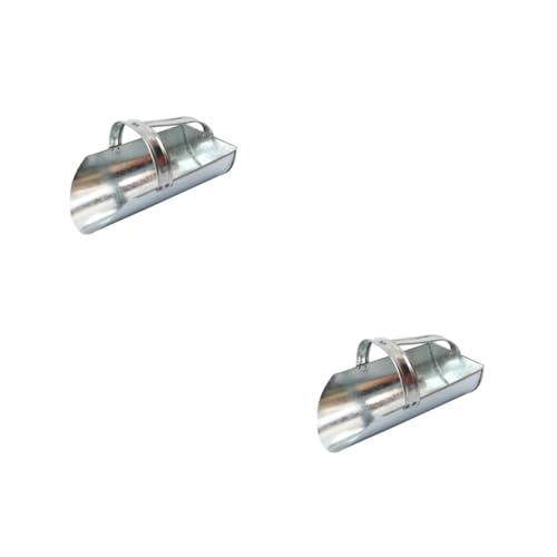 Mikikit 2 Pcs Ergonomic Hand Scoop Litter Scooper for Pet Feeding Smooth Surface for Easy Use