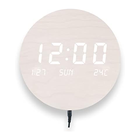 aboveClock 12 Inch 30 cm Wall Clock, Modern Quartz Silent Wall Clock, LED Wall Clocks, No Ticking, Home Accessories, Decoration (Brown) Cover
