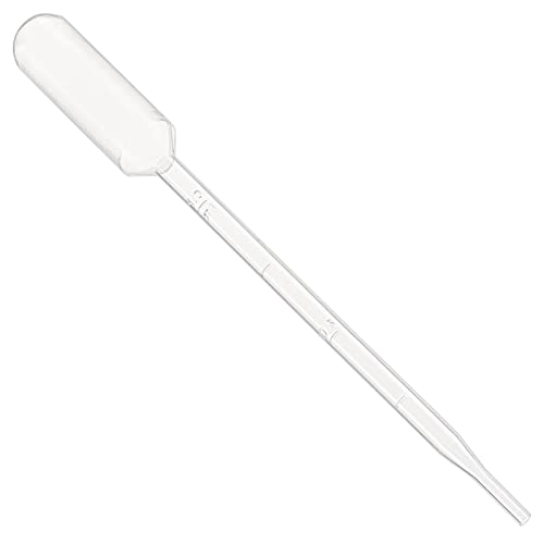 Globe Scientific 137038-100 LDPE Graduated Transfer Pipet, Large Bulb, Sterile, Individually Wrapped, Cellophane Pack, 145mm Length, 5.0mL Capacity (Pack of 100)