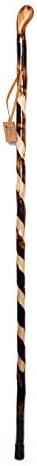 FOREST PILOT Mimetic Root Head Wooden Walking Stick Dark Brown 55 Inches