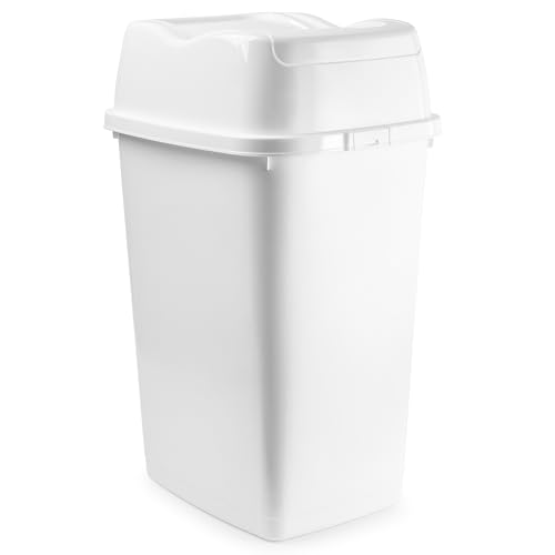 Caneca de basura ovalada blanca 2.5 galones