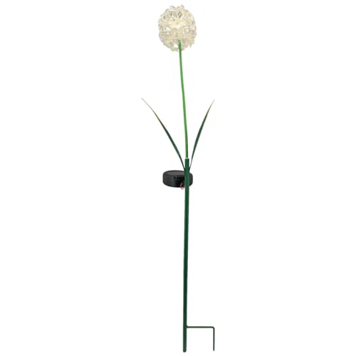 Solarlampe weiße Allium LED Außen Gartendeko - Gartenstecker Solar...
