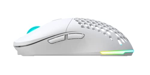 NEWSKILL Mouse da gioco wireless Arakne Elite Ivory, ricevitore nano a 2,4 GHz, illuminazione RGB personalizzabile, sensore ottico, 16000 DPI, 9 pulsanti programmabili, bianco - Mouse gaming - Immagine 6