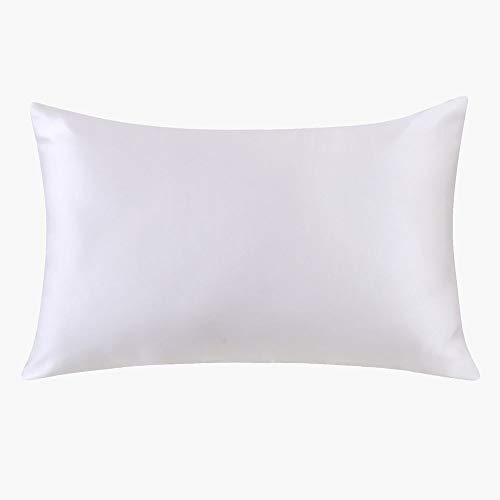 SLPBABY 22Momme Mulberry Silk Pillowcase for Hair and Skin with Hidden Zipper, Both Side 100% Super Soft and Luxury Nature Pure Silk, 600 Thread Count, 1 Pc (Ivory, King Size)
