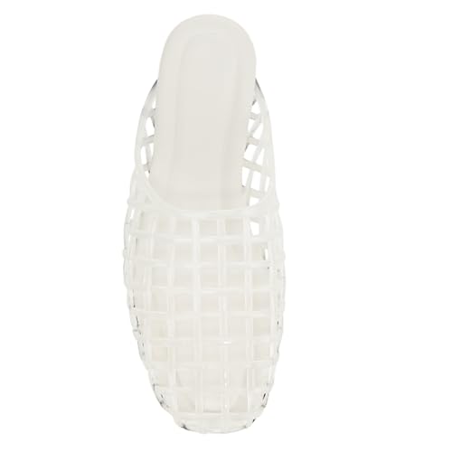 Image of Jelly Shoes for Women Jelly Mesh Flat Sandals Closed Toe Round Toe Slides Flats Slip on Summer Slippers Mules