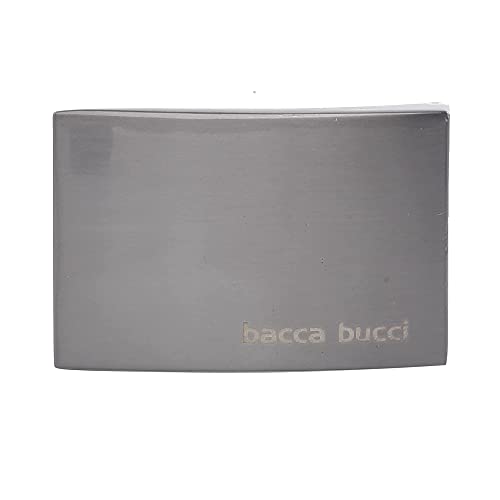 Bacca Bucci 35 MM Nickle Free Clamp Belt Buckle with Branding (Buckle only) -1043 Silver