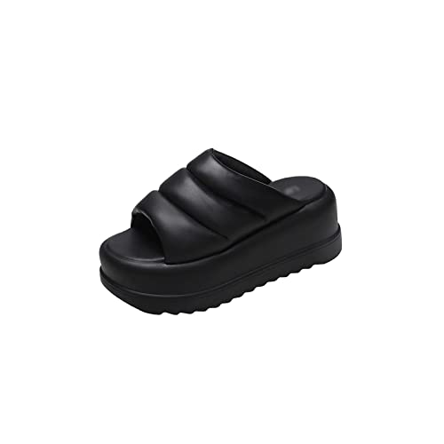 Slippers Women Soft Leather Slippers Women Thick Sole Summer Outdoor Slip On Casual Slides Female Holiday Beach Shoes Female