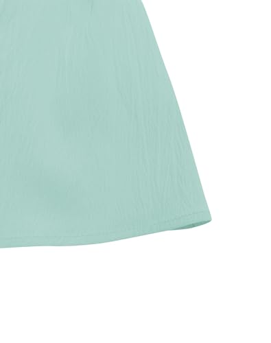 Image of Bingerlily Girls Summer Casual Tops Square Neck T Shirts Cute Smocked Top Tees