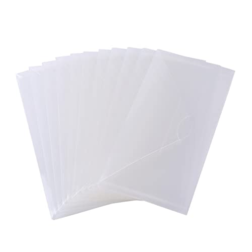 Image of 10 PCS 4.5''x9.5'' Clear Storage Envelopes Pockets Resealable Plastic Bags for Cutting Dies Stencil Album Stamp Crafts DIY Scrapbooking Paper Craft Cards Storage Clear Envelope