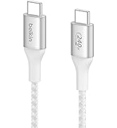Belkin BoostCharge USB-C to USB-C Power Cable (2M/6.6ft) Fast Charging Cable 240W Power Delivery ...