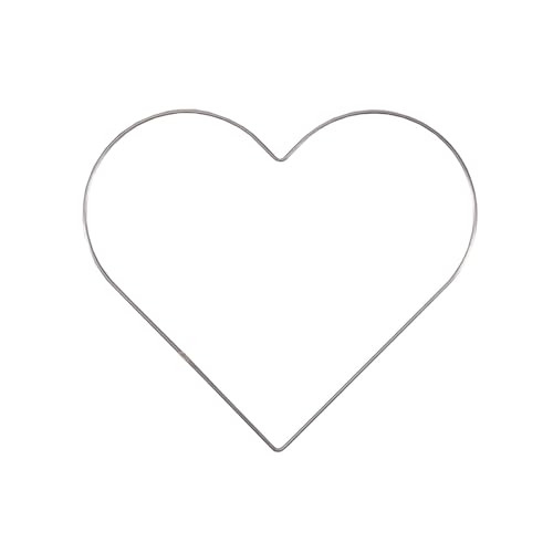Vaessen Creative Cœur en Métal Ø 25 cm x 3 mm-Cerceau Argenté pour Attrape-Rêve, Broderie,...