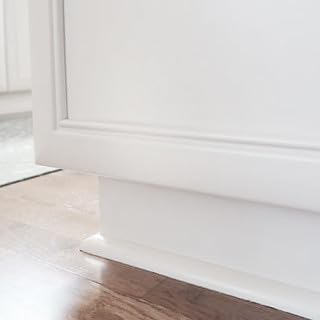 Proflex - Moldura de pared redonda – 3/4 pulgadas x 10 pies – Blanco – Decoración flexible para despegar y pegar – Moldura de riel de silla de PVC – Fácil decoración del hogar