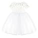 dPois Vestido Flores Encaje de Fiesta Niñas Cordón Princesa Vestidos de Novia...