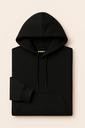 Image of Be Crazy Anime Printed Black Hoodie /Graphic Printed Hoodie /Hoodie for Men & Women /Warm Hoodie /Unisex Hoodie