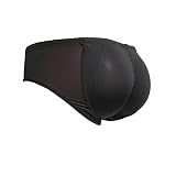 RIUVIOY Butt Pads Buttock Enhancer Underwear Silicone Padded Panties for Women Black