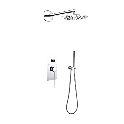 Robinet mitigeur de bain encastré 2 voies avec ensemble douche pluie