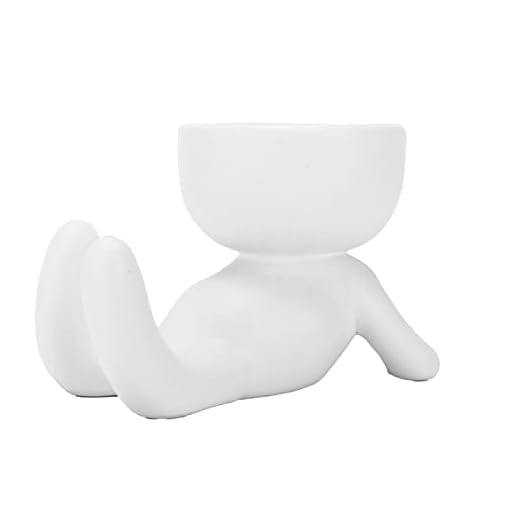 Vaso Suculento, Plantadores Suculentos Economizam Espaços Cerâmica de Alta Temperatura Confortável Ao Toque para Ervas Suculentas e Samambaias