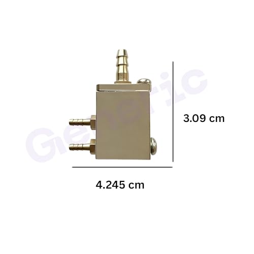 Image of Dental Chair Water Retractive Valve WRV /Pilot Pneumatic Valve - 3mm & 5mm Nipple Connector, 3 Hole Water Retraction Pressure Regulator for Dental Unit Control (Pack of 1)