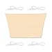 Relaxdays Sonnensegel Trapez, 3 x 5,5 x 4 x 4 m, wasserabweisend, UV-beständig, mit Spannseilen, Terrasse, Balkon, beige