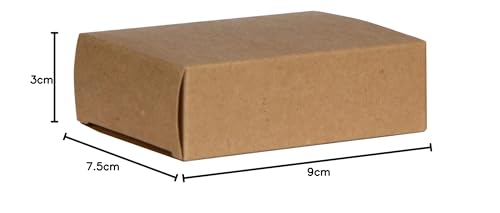Image of Kalart Creations Foldable Brown 350 GSM Card Paper Soap Boxes (Pack of 200) | Durable Packaging for Handmade Soaps | Ideal for Storing and Packaging